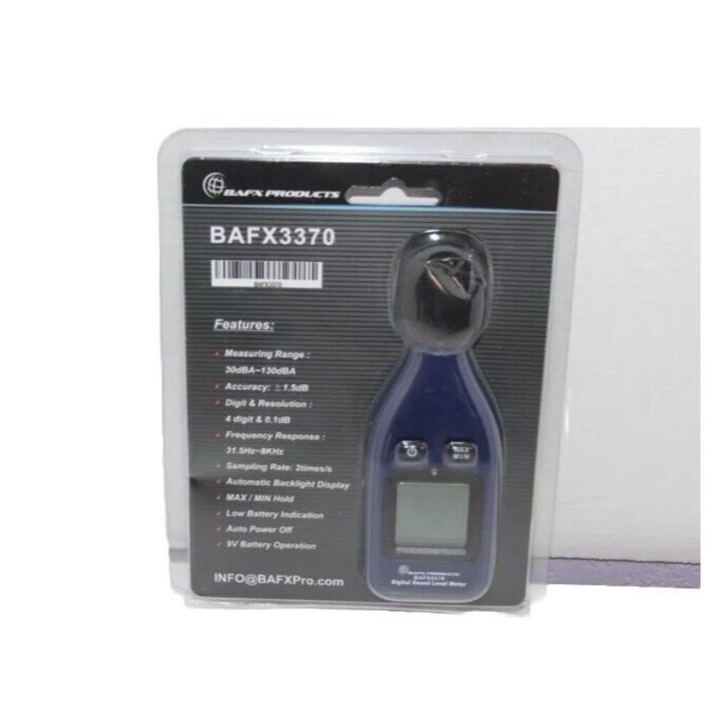 Digital Sound Level Meter, Model # BAFX3370, Brand New In Factort Sealed Package